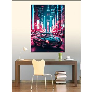Kanvas Tablo Şehirdeki Klasik Araba 70x100 cm