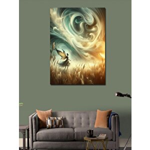 Kanvas Tablo Başak Tarlası Ve Peri Kızı 70x100 cm