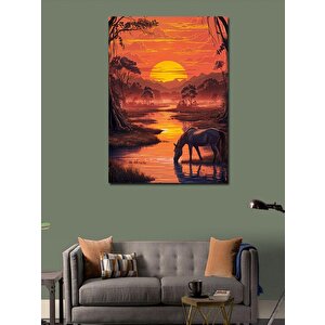 Kanvas Tablo Gün Batımındaki Doğa 70x100 cm