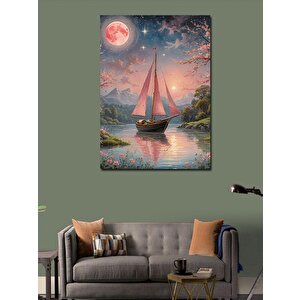Kanvas Tablo Ay Işığı Yelken 70x100 cm