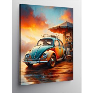 Kanvas Tablo Klasik Araba 100x140 cm