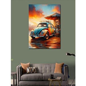 Kanvas Tablo Klasik Araba 100x140 cm