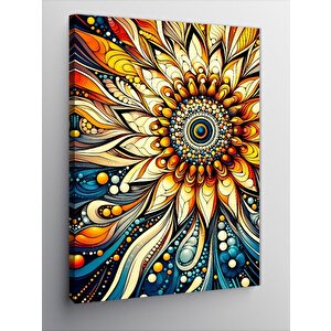 Kanvas Tablo Ayçiçeği Ve Desenler 70x100 cm