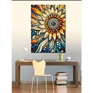 Kanvas Tablo Ayçiçeği Ve Desenler 70x100 cm
