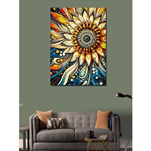Kanvas Tablo Ayçiçeği Ve Desenler 70x100 cm