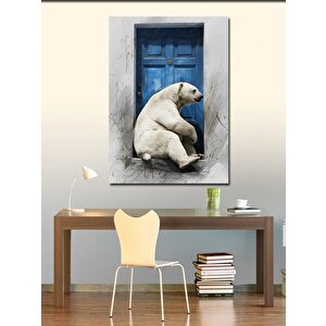 Kanvas Tablo Kapıdaki Kutup Ayısı 70x100 cm