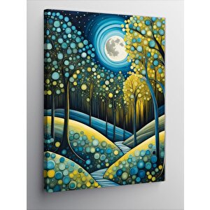 Kanvas Tablo Ay Işığında Orman 100x140 cm