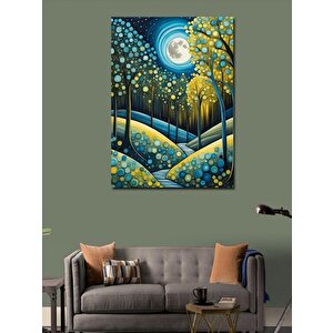 Kanvas Tablo Ay Işığında Orman 100x140 cm