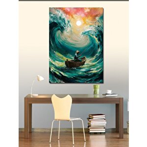 Kanvas Tablo Denizdeki Balıkçı 100x140 cm