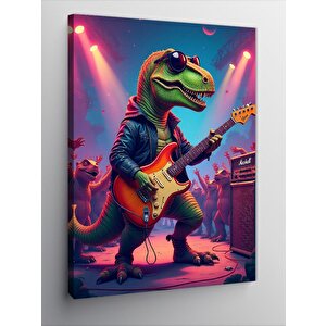 Kanvas Tablo Dinozor Müzisyen 70x100 cm