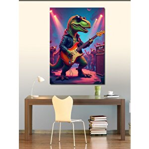 Kanvas Tablo Dinozor Müzisyen 70x100 cm