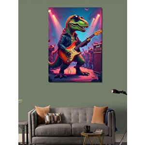 Kanvas Tablo Dinozor Müzisyen 70x100 cm