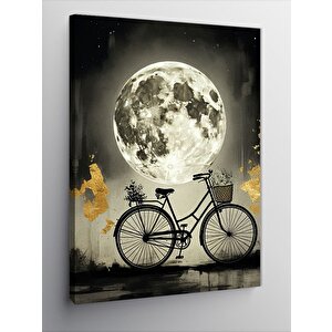 Kanvas Tablo Ay Işığında Bisiklet 70x100 cm