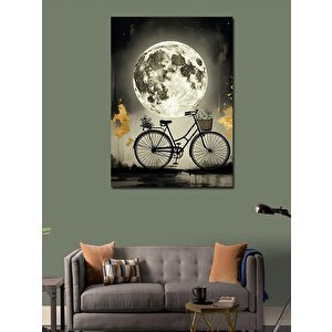 Kanvas Tablo Ay Işığında Bisiklet 70x100 cm