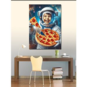 Kanvas Tablo Astronot Pizzacı 70x100 cm