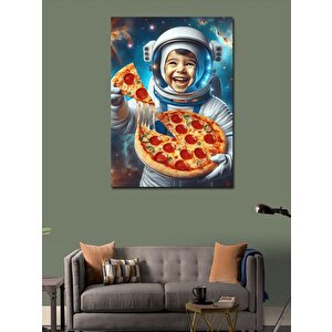 Kanvas Tablo Astronot Pizzacı 70x100 cm