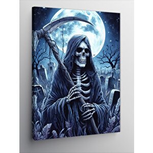 Kanvas Tablo İskelet Ve Ay 70x100 cm