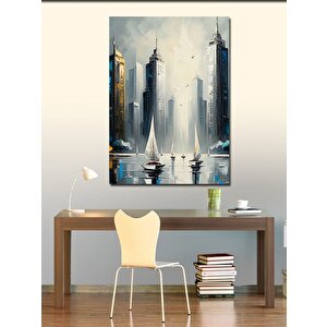 Kanvas Tablo Sisli Şehir 100x140 cm