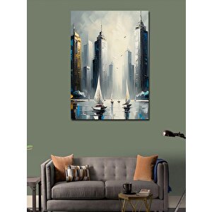 Kanvas Tablo Sisli Şehir 100x140 cm
