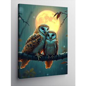 Kanvas Tablo Gece Baykuşları 70x100 cm