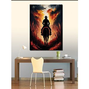Kanvas Tablo Gün Batımı Ve Kovboy 70x100 cm