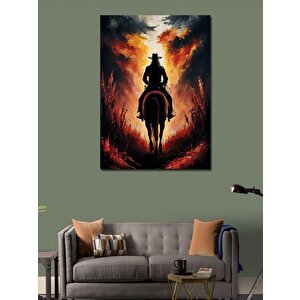 Kanvas Tablo Gün Batımı Ve Kovboy 70x100 cm