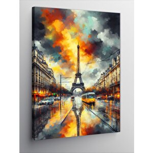 Kanvas Tablo Paris Gün Batımı 100x140 cm