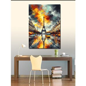 Kanvas Tablo Paris Gün Batımı 100x140 cm