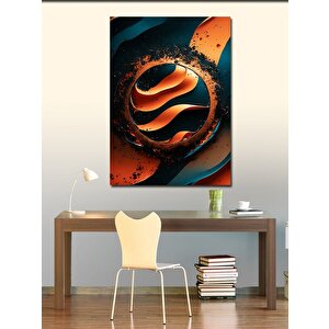 Kanvas Tablo Desenli Kırmızı Gezegen 50x70 cm