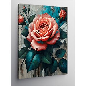 Kanvas Tablo Kırmızı Gül 70x100 cm