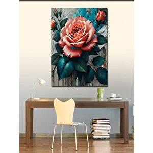Kanvas Tablo Kırmızı Gül 70x100 cm