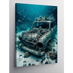 Kanvas Tablo Batık Araba 50x70 cm