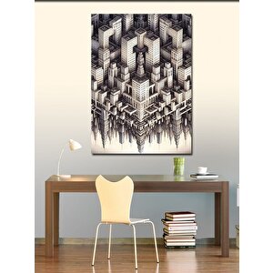 Kanvas Tablo Şehirdeki Evler 70x100 cm
