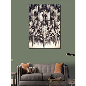 Kanvas Tablo Şehirdeki Evler 70x100 cm