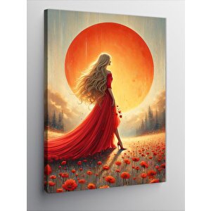 Kanvas Tablo Göl Başındaki Kız 100x140 cm