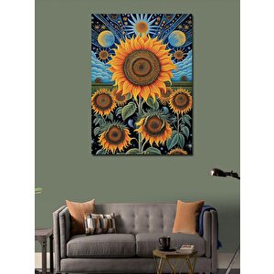 Kanvas Tablo Ayçiçekleri Ve Evren 70x100 cm
