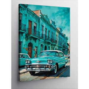 Kanvas Tablo Retro Klasik Araba 70x100 cm