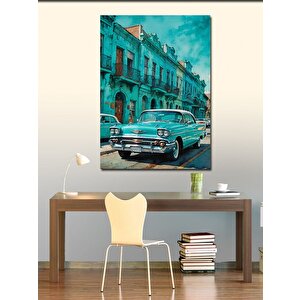 Kanvas Tablo Retro Klasik Araba 100x140 cm