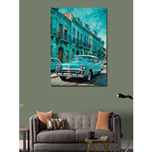 Kanvas Tablo Retro Klasik Araba 100x140 cm