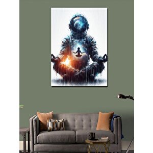 Kanvas Tablo Meditasyon Yapan Astronot 100x140 cm