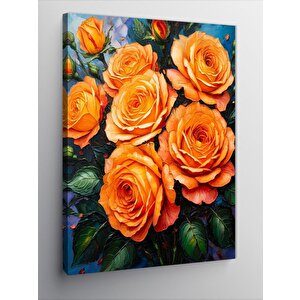 Kanvas Tablo Turuncu Güller 100x140 cm