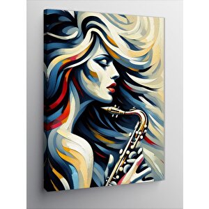 Kanvas Tablo Müzisyen Kadın 70x100 cm