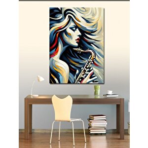 Kanvas Tablo Müzisyen Kadın 70x100 cm