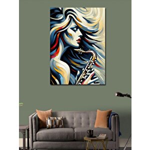 Kanvas Tablo Müzisyen Kadın 70x100 cm