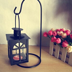 Dekoratif Forferje Tealight Mumluk Siyah