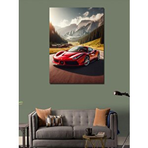 Kanvas Tablo Kırmızı Spor Araba 70x100 cm