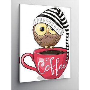 Kanvas Tablo Kahve Baykuşu 100x140 cm