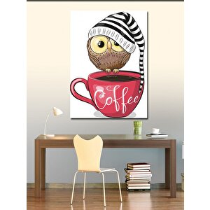 Kanvas Tablo Kahve Baykuşu 100x140 cm