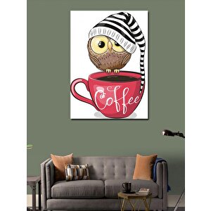 Kanvas Tablo Kahve Baykuşu 100x140 cm