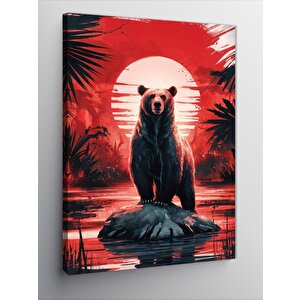 Kanvas Tablo Kayalıklardaki Ayı 50x70 cm